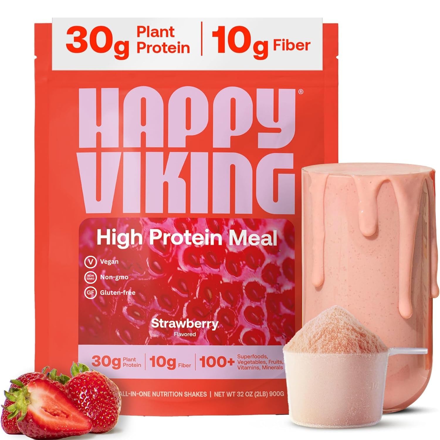 Amazon.com: Happy Viking Plant-Based Vegan Protein Powder +100